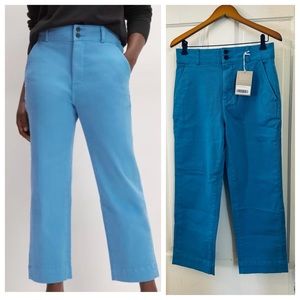 NWT Blue Everlane Cropped Tailored Chino Jeans